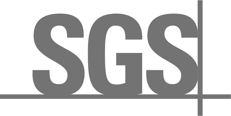 Logo del cliente SGS, empresa líder mundial en inspección, verificación, pruebas y certificación.